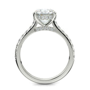 Madeline Round Cut Pave Hidden Halo 4 Prong Claw Set Engagement Ring Setting - Nivetta